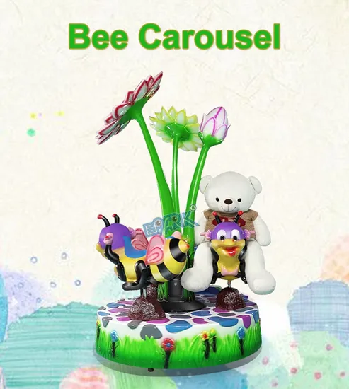 Оборудование для парка развлечений Детская карусель 6-местный аттракцион Лошадки для карусели